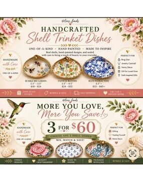 Handcrafted Shell Trinket Dishes